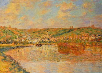 ブルック川の流れ Painting - ヴェトゥイユ・クロード・モネの午後遅くの川の風景